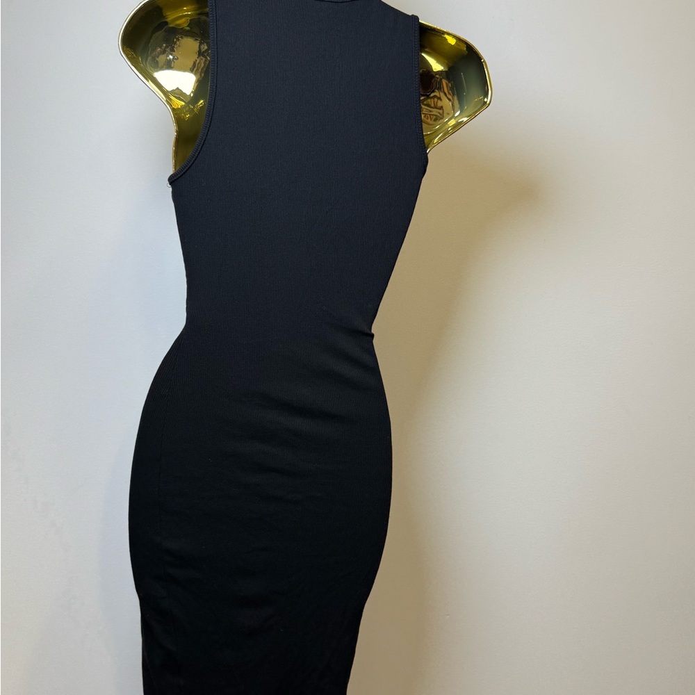 AKIRA Safety Pin Dress Black Bodycon Cutout Small - Picture 5 of 9
